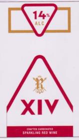 XIV CRAFTED CARBONATED SPARKLING RED WINE (and logo)