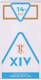 XIV CRAFTED CARBONATED SPARKLING WHITE WINE (and logo)