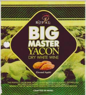 ROYAL BIG MASTER YACON DRY WHITE WINE (and logo)